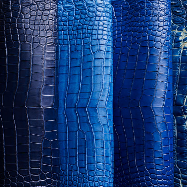 【展示商品】ナイルクロコ「藍染」参考商品